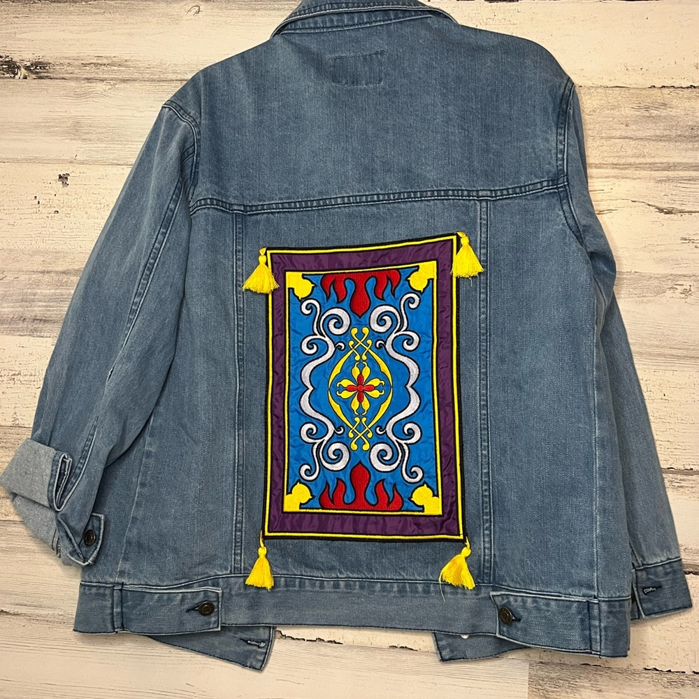 Oh yeah disney Aladdin carpet denim jacket disney parks